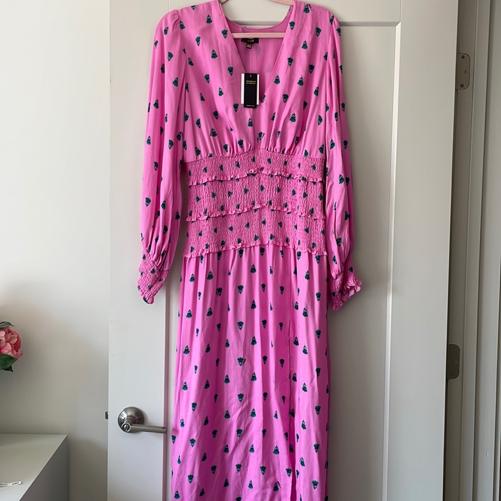 AFRM smoked dress. New with tags. Small stitch removal from slit